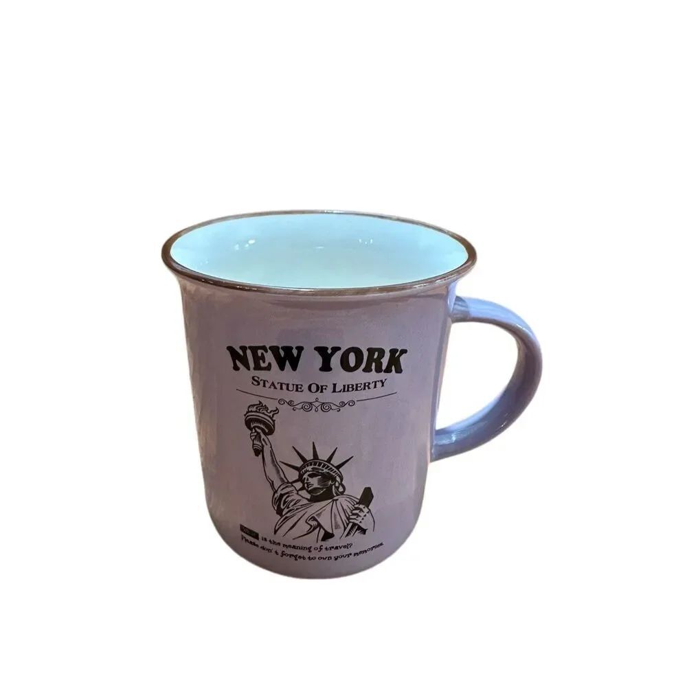 New York Statue of Liberty Purple Coffee Mug